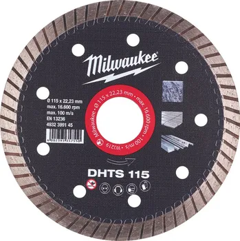 Řezný kotouč Diamantový kotouč turbo tenký na dlažby Milwaukee DHTS 115 (4932399145)