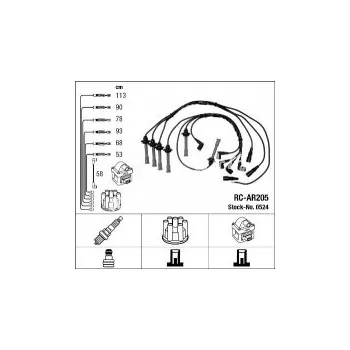 Zapalovací kabel Sada kabelů pro zapalování NGK RC-AR205 - ALFA ROMEO