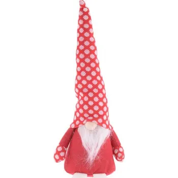 Skřítek 42cm sedící, červený