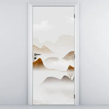 Fototapeta LuxusniObrazy.cz Fototapeta na dveře - Hory v mlze