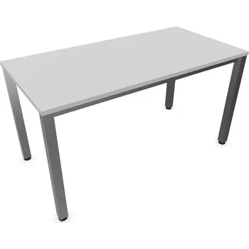 Jednací stůl Stůl konferenční, barva světle šedá, š x h: 1400 x 700 mm, podnoží sloupové hranaté matné