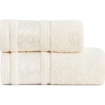 Ručník Bavlněný froté ručník s bordurou PAOLA 50x90 cm krémová 450 gr Mybesthome