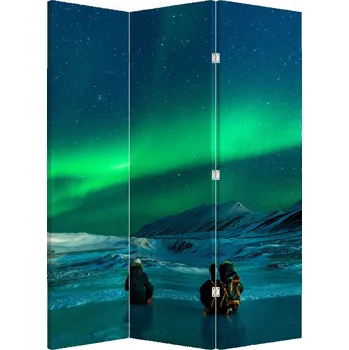 Paraván LuxusniObrazy.cz Paraván - Lidé u polární záře