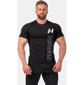 Pánské tričko Nebbia Vertical Logo NEBBIA tričko 293 černá XXL