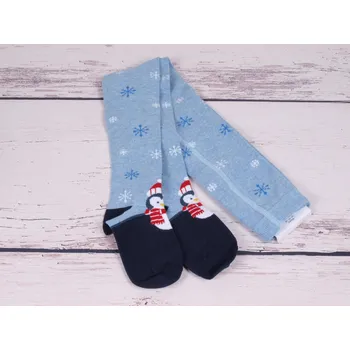 Chlapecké oblečení České punčocháče TREPON MAJKA modré s tučňáčkem velikost oblečení - děti: 80/86