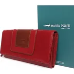 Luxusní kožená peněženka Marta Ponti no. B530 vínovo-hnědá