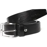 Černý pánský kožený opasek Pierre Cardin 7500 délka 115/100 cm