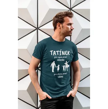 Pánské tričko Tatínek Barva: Petrolejová modrá, Velikost: XS
