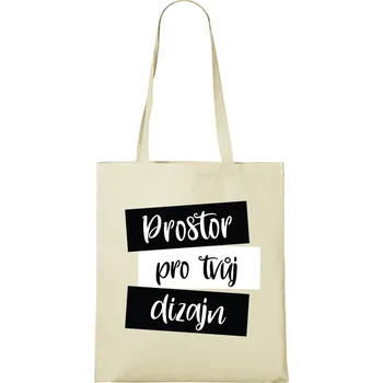 Nákupní taška Bavlněná taška s vlastním potiskem Barva: Béžová