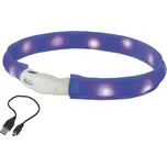 Nobby LED plochý obojek modrý