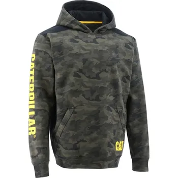 Pánská mikina CATERPILLAR Logo Panel zelená pánská mikina M