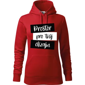 Dámská mikina Dámská mikina s vlastním potiskem Barva: Červená, Velikost: L
