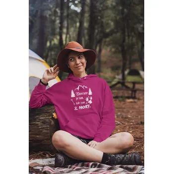 Dámská mikina Dámská mikina Domov je tam, kde jsou hory Barva: Purpurová, Velikost: 2XL