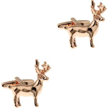 Manžetový knoflíček Manžetové knoflíčky jelen, pro lesníky, myslivce Zlatá