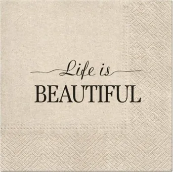 Papírový ubrousek Papírové ubrousky Život je krásný - 20 ks (Papírové ubrousky Život je krásný - 20 ks)