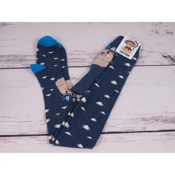 České punčocháče TREPON QUENTIN modré s méďou indiánem velikost oblečení - děti: 98/104