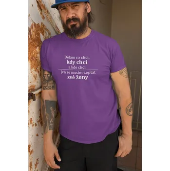 Pánské tričko Můžu všechno Barva: Fialová, Velikost: XS
