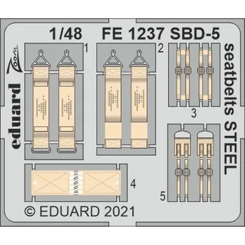 Plastikový model Eduard 1/48 SBD-5 seatbelts STEEL (REVELL)