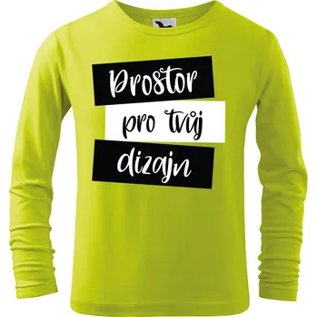 Dívčí tričko Dětské tričko s vlastním potiskem (dlouhý rukáv) Barva: Limetková, Velikost: 122