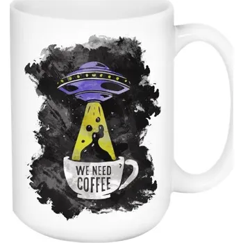 Hrnek velký s potiskem Ufo coffee