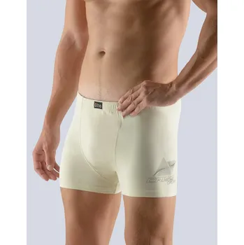 Trenýrky Gina Výhodné balení 5 kusů - Boxerky s kratší nohavičkou 73083P Barva/Velikost: šedobílá, okrová / M/L