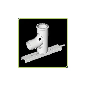 Kouřovod BRILON patní koleno DN 60 - 87° s podpěrou (koleno, kolej, opěrná tyč)