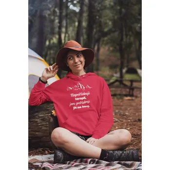 Dámská mikina Dámská mikina Nepotřebuji terapii Barva: Červená, Velikost: S