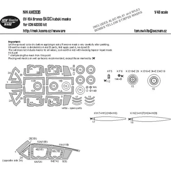 Plastikový model New Ware 1/48 Mask OV-10A Bronco BASIC (ICM 48300)