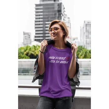 Dámské tričko Dámské tričko Drzé ústa Barva: Fialová, Velikost: S