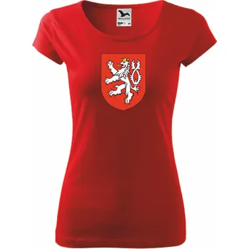 Dámské tričko ON-DESIGN Dámské tričko ČESKÝ LEV 2 Velikost: M, Barva: červená