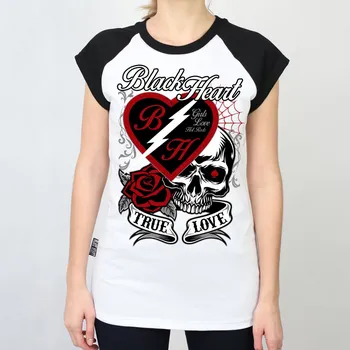 Dámské tričko Dámské Triko BLACK HEART DRAIN RG Barva: Bílá, Velikost: XL