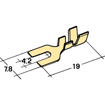 Kabelové oko Kabelová vidlička 4,2mm - balení 100 ks