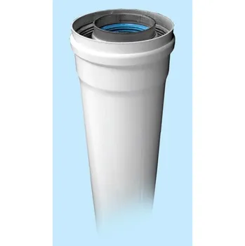 Kouřovod Trubka DN80/125, L-2000mm, bílá - Al-koncentrická