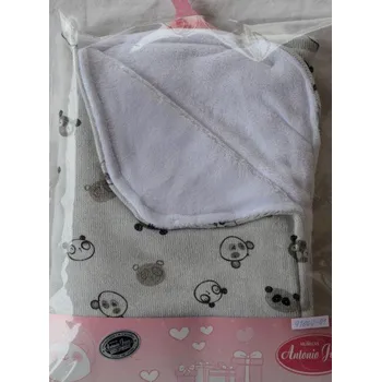 Doplněk pro panenku Teplá šedá dečka s pandami pro miminka 40-42 cm (Doplňky pro miminka od Antonio Juana)
