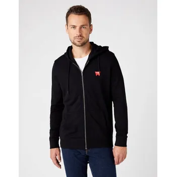 Pánská mikina WRANGLER® CELOPROPÍNACÍ MIKINA S KAPUCÍ-ČERNÁ L