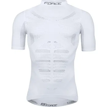 cyklistický dres Force funkční kliko WIND (bílá)