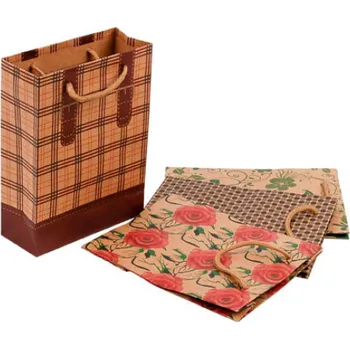 Dárková taška Tašky papírové Craft Ornament - malá / 150 x 60 x 200 mm