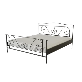 Postel Kovová postel DAGMAR Povrchová úprava: bílá, Rozměr: 120 x 200 cm