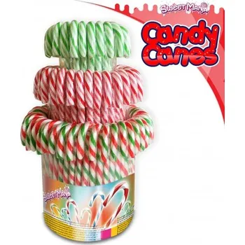 Bonbon Candy Canes - barevné lízátko hůlka 100 x 12g - červená, bílá, zelená mix - AKCE !!! SUPER CENA !!! (Lízátko hůlka 12 g / jednotlivě balené / červeno-bílé nebo červeno-zeleno-bílé)