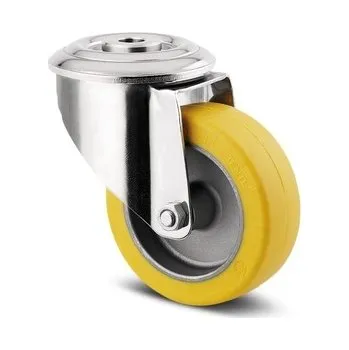 Pojezdové kolečko TENTE KOLEČKA Kolečko do pekařských pecí 100mm, otočné, nerez, otvor pro čep, 8470IDG100P30-13