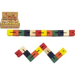 Teddies Dřevěný barevný had 16 cm