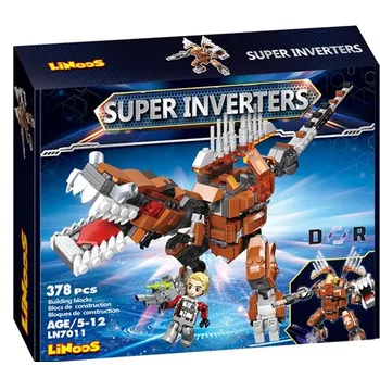 ostatní stavebnice Mikro Trading LiNooS robot/dinosaurus s postavičkou 378 dílků