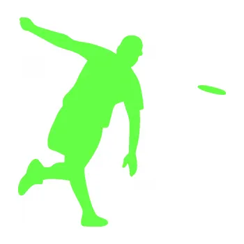 Samolepicí dekorace na vozidlo Discgolf 001 pravá (71 - Fluorescentní zelená) SAMOLEPKA NA AUTO, NÁLEPKA, FÓLIE, POLEP, TUNING, VLASTNÍ TEXT, TISK, AUTOSAMOLEPKY.cz, POLEPY, OBRÁZEK, LOGO, 3D STICKERS