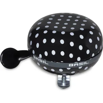 Zvonek na kolo Basil zvonek Big Bell Polkadot 80mm - černo/bílý