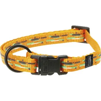 Obojek pro psy Karlie Art Sportiv Mix and Match proužky nastavitelný vel. XS 10 mm 20 – 35 cm oranžový