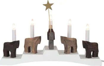 Vánoční svícen Star Trading Staffans Falar 5 LED 29 cm