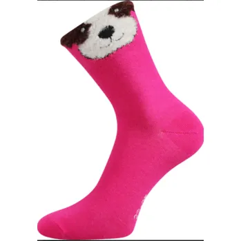 Dámské ponožky Ponožky růžové, Pejsek (Ponožky s pejskem, pes)