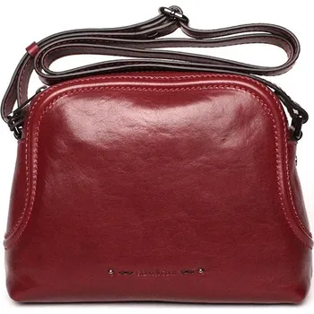 Kabelka Luxusní tmavěčervená kožená crossbody kabelka Gianni Conti 257