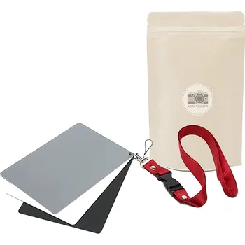 Studiové světlo Sada pevných kartiček pro vyvážení bílé na kamerách - White balance grey card