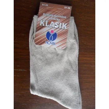 Dámské ponožky KLASIK-dámské ponožky NOVIA 37-38 (24-25) (ponožky ze 100% bavlny)